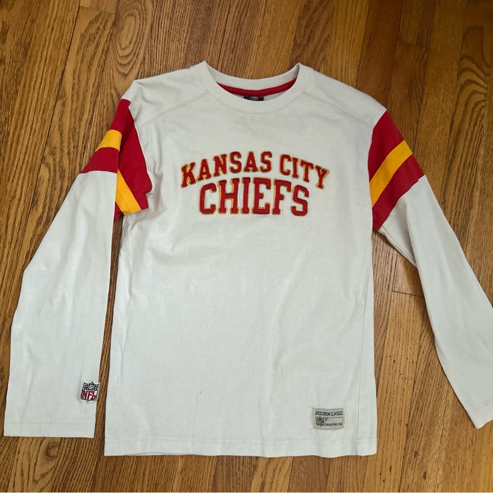 Kansas City Chiefs Gridiron Classic Shirt M Cream Classic Yellow And Red